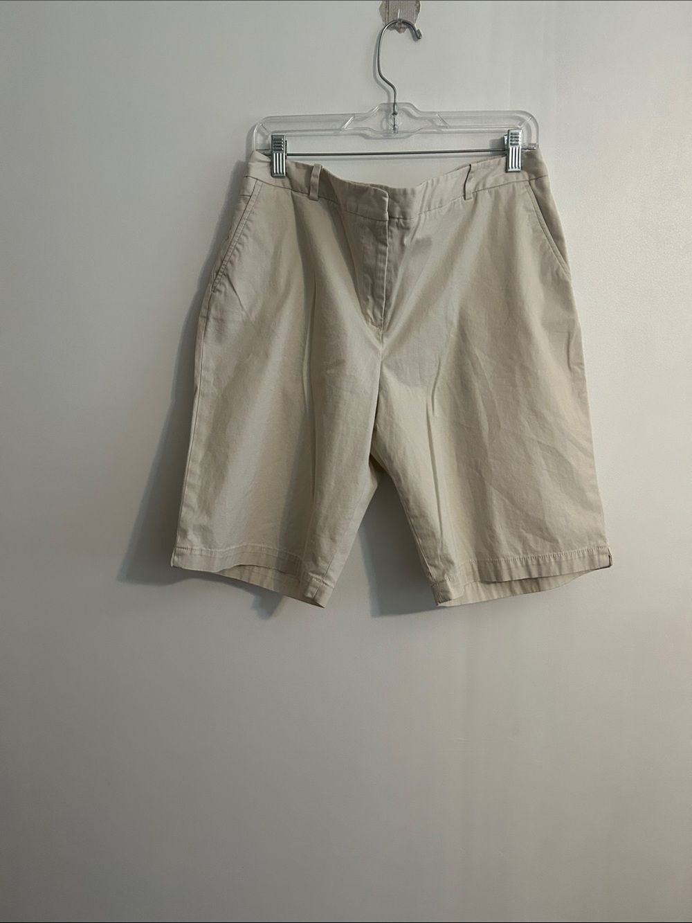 Talbots Women Classic Khaki Cotton Shorts
